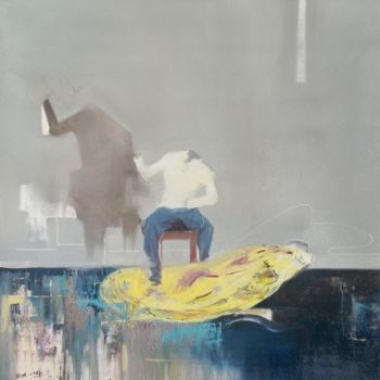 Malerei mit dem Titel "Emotional n.1" von Weixuan Zhang, Original-Kunstwerk, Öl