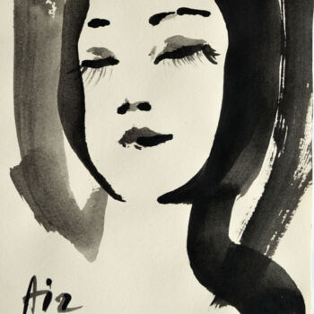 Pittura intitolato "Air Noir" da Zhanna Fedosova, Opera d'arte originale, Acrilico