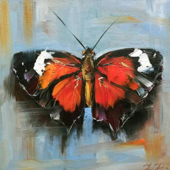 Painting titled "Butterfly Painting…" by Zhanna Kan, Original Artwork, Oil