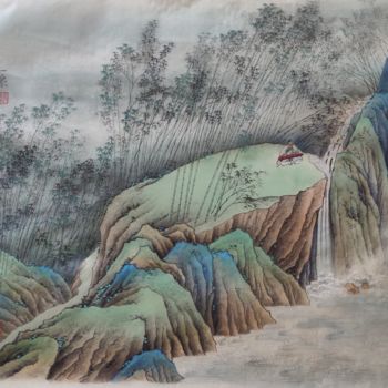 绘画 标题为“Seclusion in mound…” 由Yimeng Zhao 赵一蒙, 原创艺术品, 颜料
