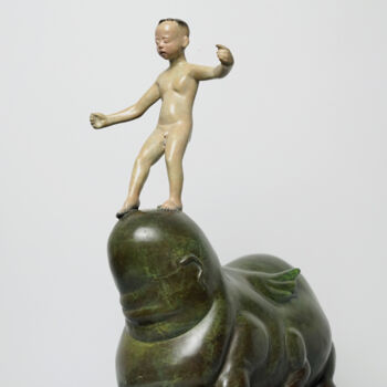 Escultura titulada "混沌·寻道（Seeking The W…" por Zhao Yongchang, Obra de arte original, Bronce