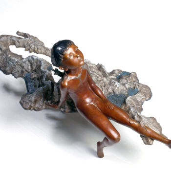 Scultura intitolato "山河少年" da Zhao Yongchang, Opera d'arte originale, Bronzo