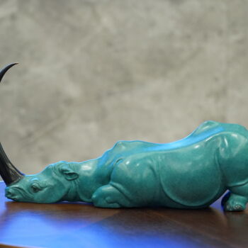 雕塑 标题为“栖犀·英雄物语(松石绿色)The st…” 由Zhao Yongchang, 原创艺术品, 青铜
