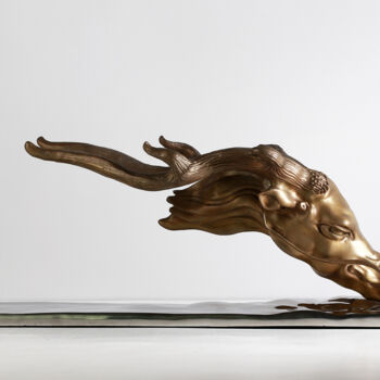 Скульптура под названием "汲（Dragon)" - Zhao Yongchang, Подлинное произведение искусства, Бронза