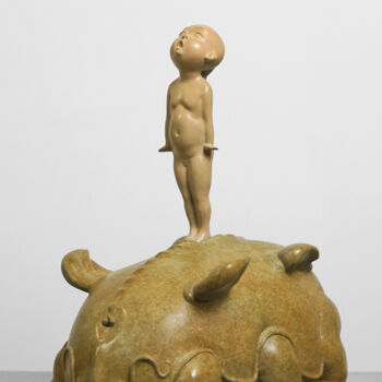 雕塑 标题为“混沌·天问(seeking the m…” 由Zhao Yongchang, 原创艺术品, 青铜