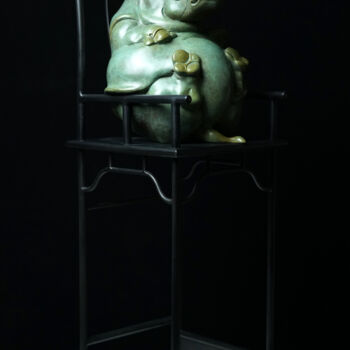 Sculpture intitulée "王者（King）" par Zhao Yongchang, Œuvre d'art originale, Bronze
