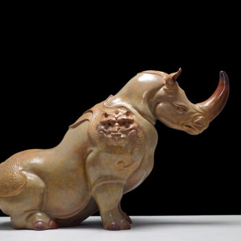Scultura intitolato "远方·英雄礼赞（Rhino Gener…" da Zhao Yongchang, Opera d'arte originale, Bronzo