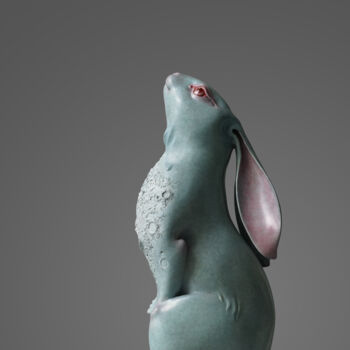 雕塑 标题为“怀月（moon in heart）” 由Zhao Yongchang, 原创艺术品, 青铜
