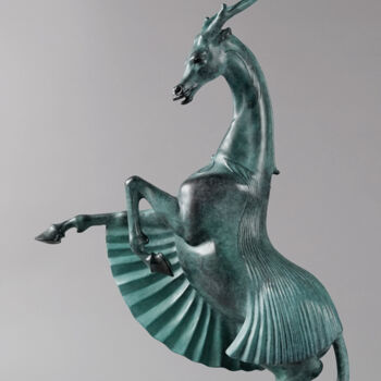 Sculptuur getiteld "翩鴻（Outstanding）" door Zhao Yongchang, Origineel Kunstwerk, Bronzen
