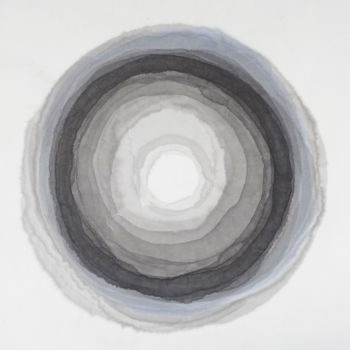 Peinture intitulée "perspective3°" par Biru Zhao, Œuvre d'art originale, Encre Monté sur Châssis en bois
