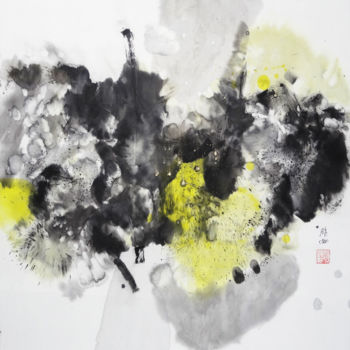 Malarstwo zatytułowany „Fleurs de rêve 2°” autorstwa Biru Zhao, Oryginalna praca