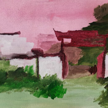 Painting titled "An abandoned chemic…" by Zhengyuan (Cooper) Gao, Original Artwork, Acrylic