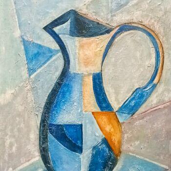 Картина под названием "The Blue Jug" - Zhenya Kraynova (J.K), Подлинное произведение искусства, Акрил Установлен на Деревянн…