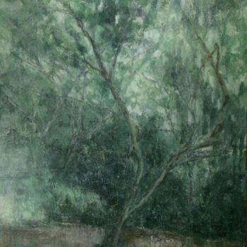 Painting titled "Nameless Tree-Growi…" by Zhixun Lin, Original Artwork, Oil