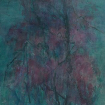 Peinture intitulée "Nameless Tree-Night…" par Zhixun Lin, Œuvre d'art originale, Huile