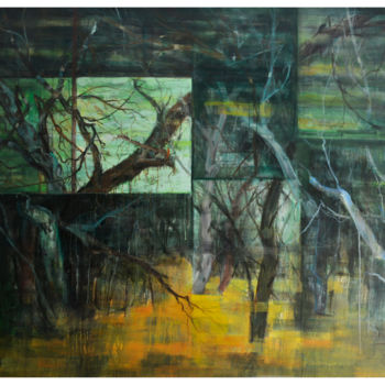 Malerei mit dem Titel "Nameless Tree-Encha…" von Zhixun Lin, Original-Kunstwerk, Öl