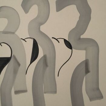 Painting titled "445" by Zhao Le Men, Original Artwork, Graphite