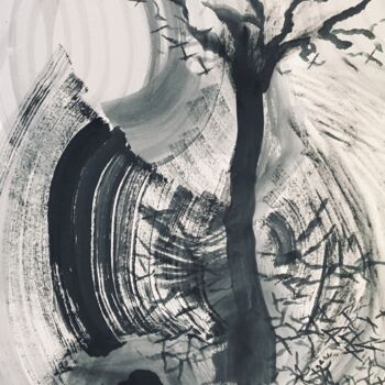Malerei mit dem Titel "11-22b" von Zhao Le Men, Original-Kunstwerk, Tinte