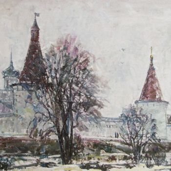 Peinture intitulée "Tomorrow spring" par Juliya Zhukova, Œuvre d'art originale, Huile