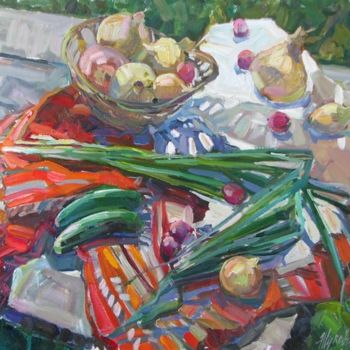 Картина под названием "Still life - vitamin" - Juliya Zhukova, Подлинное произведение искусства, Масло