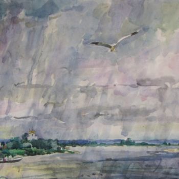 Painting titled "Flight" by Juliya Zhukova, Original Artwork, Oil