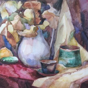 Painting titled "Still life with aut…" by Juliya Zhukova, Original Artwork, Oil