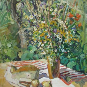 Painting titled "Summer" by Juliya Zhukova, Original Artwork, Oil