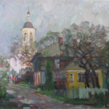 Painting titled "Autumn in old city" by Juliya Zhukova, Original Artwork, Oil