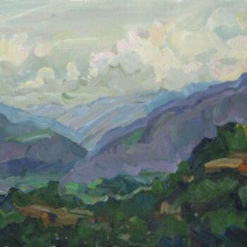 Painting titled "In mountains of Abk…" by Juliya Zhukova, Original Artwork, Oil