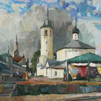 Painting titled "Paints of old Suzdal" by Juliya Zhukova, Original Artwork, Oil