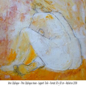 Painting titled "Odalisque Assise" by Zia, Original Artwork