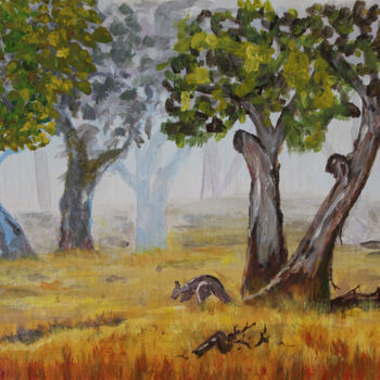 Peinture intitulée "Kangaroo" par Ziad Dib Jreige, Œuvre d'art originale, Acrylique