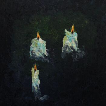 Pittura intitolato "The trinity of light" da Ziad Dib Jreige, Opera d'arte originale, Olio