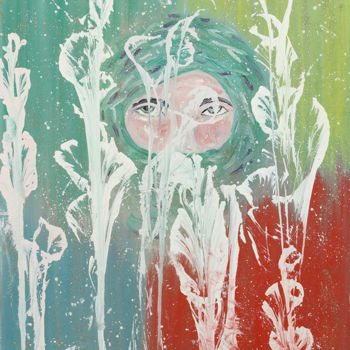Schilderij getiteld "Versteckteschönheit" door Mara Cikulin, Origineel Kunstwerk, Olie