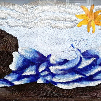 Colagens intitulada "Water Dance" por Zieh Mazinani, Obras de arte originais, Acrílico