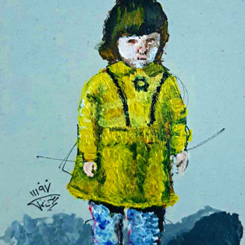 Rysunek zatytułowany „Childhood has joine…” autorstwa Zieh Mazinani, Oryginalna praca, Akryl
