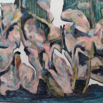 Malerei mit dem Titel "Frose lake II" von Ziemowit Fincek, Original-Kunstwerk, Öl