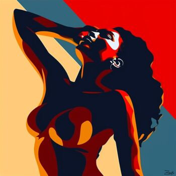 Digitale Kunst mit dem Titel "Soulful   -Unikat-" von Ziggy M. Brooks, Original-Kunstwerk, Digitaldruck Auf Keilrahmen aus H…