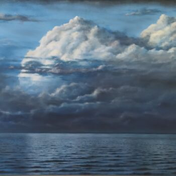 Pittura intitolato "Angry cloud." da Zigmars ''Sigmar'' Grundmanis, Opera d'arte originale, Olio