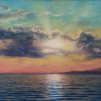 Pittura intitolato "''Dark cloud romanc…" da Zigmars ''Sigmar'' Grundmanis, Opera d'arte originale, Olio