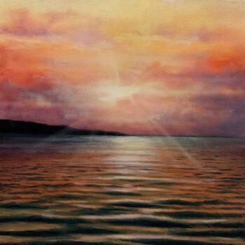 Painting titled "''The sunset motif'…" by Zigmars ''Sigmar'' Grundmanis, Original Artwork, Oil