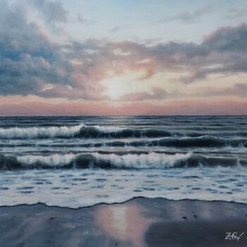 Pittura intitolato "''Sunset breeze''." da Zigmars ''Sigmar'' Grundmanis, Opera d'arte originale, Olio