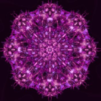 Arts numériques intitulée "Pink mandala" par Zilmari, Œuvre d'art originale, Travail numérique 2D