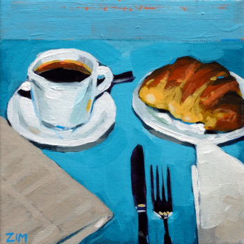 Painting titled "Le petit déjeuner" by Zim, Original Artwork, Acrylic