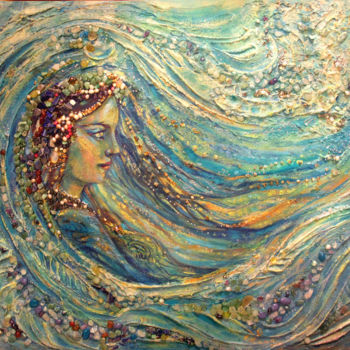 Pintura titulada "Nymph of the sea. (…" por Zinaida Chernyshova, Obra de arte original, Témpera