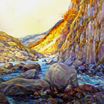 Ζωγραφική με τίτλο "Fall in Elbrus regi…" από Zinaida Chernyshova, Αυθεντικά έργα τέχνης, Λάδι
