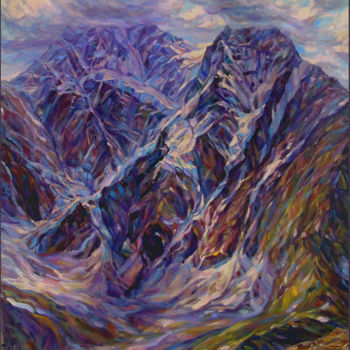 「Donguz. Elbrus regi…」というタイトルの絵画 Zinaida Chernyshovaによって, オリジナルのアートワーク, オイル