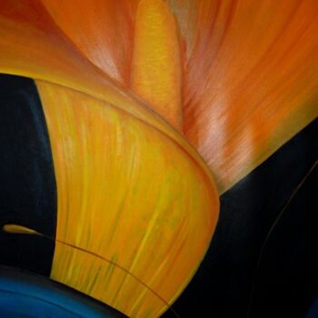 Malerei mit dem Titel "Lily (Contrast Colo…" von Zita Barbara Sanders, Original-Kunstwerk