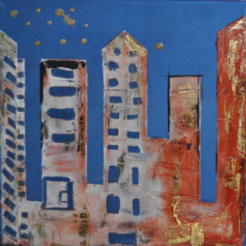 Pittura intitolato "Manhattan" da Ziva Maddie Haentzler Krummenacher, Opera d'arte originale, Acrilico