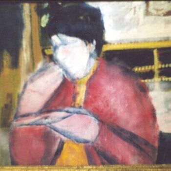 Painting titled "La femme qui mange" by Ziya Aydin, Original Artwork